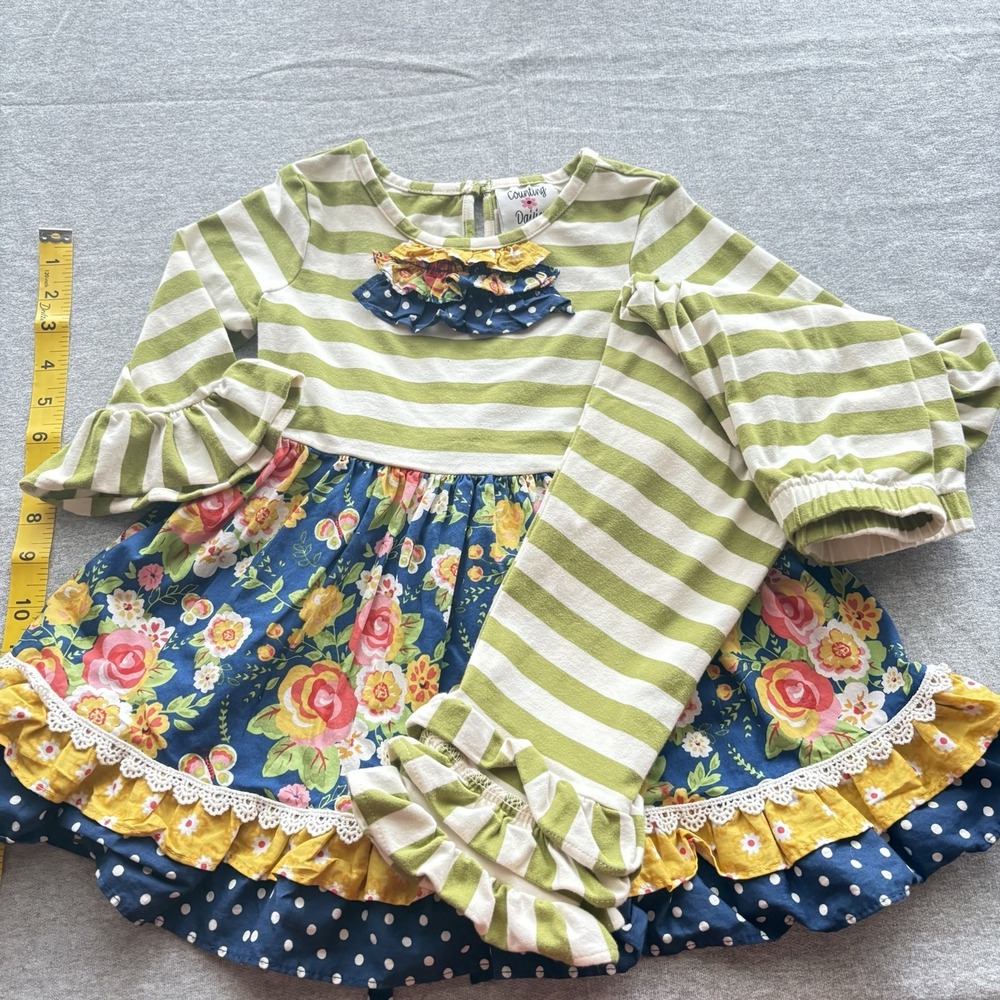 Boutique Counting Daisies Floral Dress Leggings Sz 5